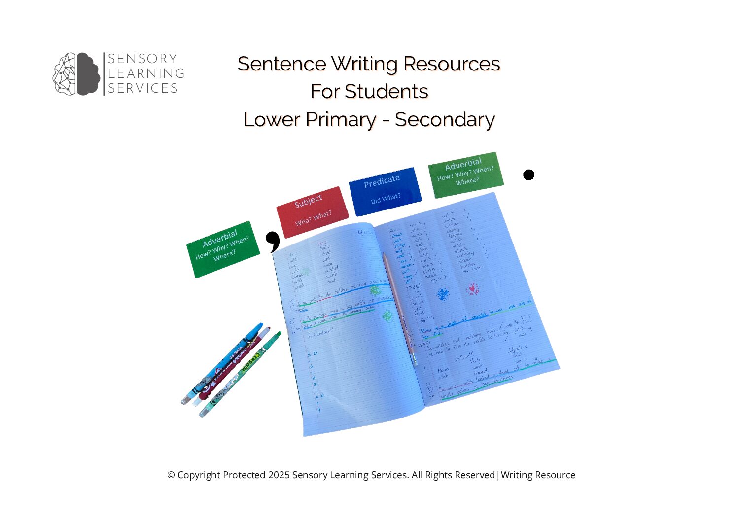 Sentence Writing Frameworks For Educators & Parents